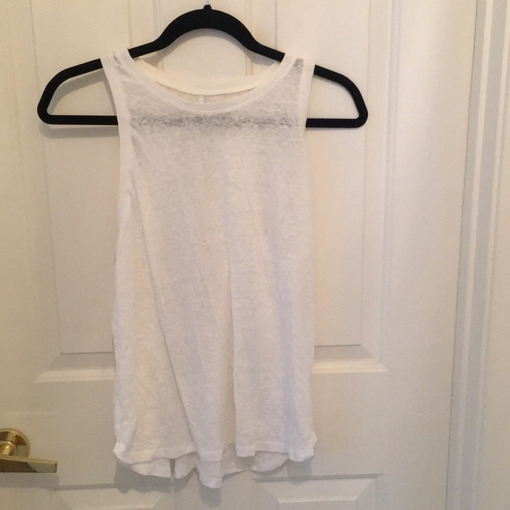 White Muscle Tank Top